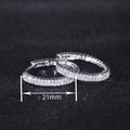 Full Rhinestone Hoop Earrings For Women, Sparkling Light Luxury Daily Wear Jewelry view 4