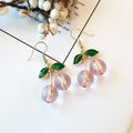 Heart and Cherry Glitter Look Hook Earrings in Five Styles view 7