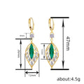 Luxury Leaf Drop Earrings For Women Marquise Shape Elegant Lightweight Fashion Jewelry view 4