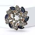 Alloy Rhinestone Bauhinia Flower Brooch Pin For Womens Clothing view 3