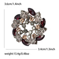 Alloy Rhinestone Bauhinia Flower Brooch Pin For Womens Clothing view 5