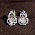 Korean Gentle Gourd Design Stud Earrings With Cute Bow, Elegant Daily Jewelry For Women view 1