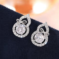 Korean Gentle Gourd Design Stud Earrings With Cute Bow, Elegant Daily Jewelry For Women view 2