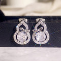Korean Gentle Gourd Design Stud Earrings With Cute Bow, Elegant Daily Jewelry For Women view 3