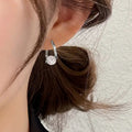 Light Luxury Geometric Round Zircon Ear Cuffs For Women, Niche Designer Earrings view 3