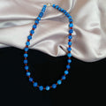 New Chinese Style Blue Stone Beaded Necklace Unique Geometric Round Premium Collarbone Choker view 4