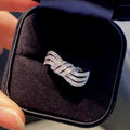 Light Luxury Twisted Braided Ring For Women, Sparkling Inlaid Zircon Elegant Fashion Jewelry view 3