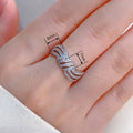 Light Luxury Twisted Braided Ring For Women, Sparkling Inlaid Zircon Elegant Fashion Jewelry view 4