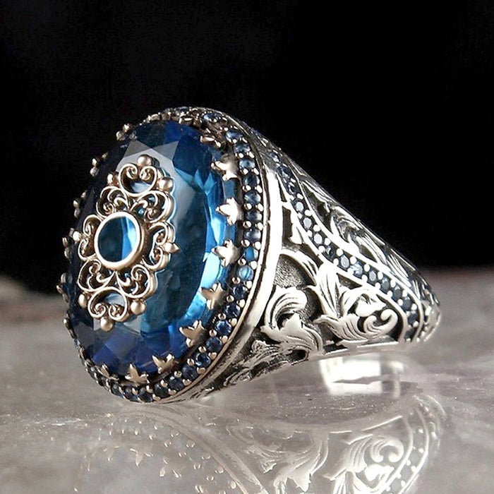 Bohemian Ethnic Vintage Statement Ring For Women Niche Exaggerated Fashion Design Jewelry