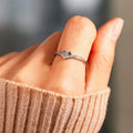 Creative Minimalist Geometric Women's Ring With Colorful Micro Paved Zircon Daily Jewelry view 3