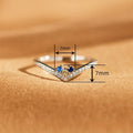 Creative Minimalist Geometric Women's Ring With Colorful Micro Paved Zircon Daily Jewelry view 4