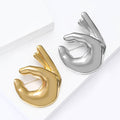 Alloy Enamel OK Gesture Brooch Pin For Fashion Apparel Decoration view 2