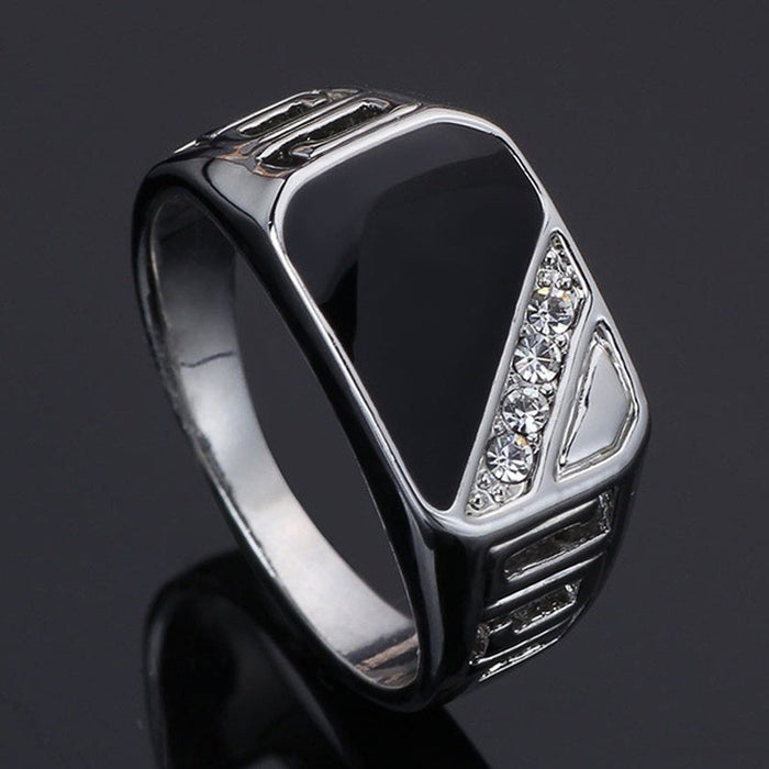 Trendy Niche Ring For Women With Enamel Oil Drip And Zircon Design Fashion Jewelry