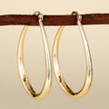 Women's Water Drop Geometric Hoop Ear Cuffs, Heavy Statement Middle East Style Jewelry Earrings view 6