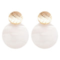 24K Gold Plated Copper Heart Stud Earrings With Zircon Mother Of Pearl And Silver Posts Light Luxury Style view 5