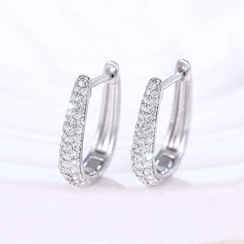 Women's Micro Pave Minimalist Ear Cuff, Simple Fashion Earrings For Daily Accessory Styling