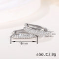 Women's Micro Pave Minimalist Ear Cuff, Simple Fashion Earrings For Daily Accessory Styling view 4