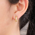 Simple Womens Earrings With Micro Pave Zircon, Petite Elegant Daily Fashion Jewelry view 3