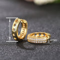 Simple Womens Earrings With Micro Pave Zircon, Petite Elegant Daily Fashion Jewelry view 4