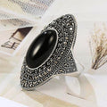 Alloy Dark Bohemian Vintage Baroque Ring For Women Niche Literary Classical Jewelry view 2