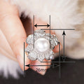 Korean Light Luxury Statement Camellia Flower Ring For Women, Micro Pave Zircon Fashion Jewelry view 4