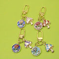 Enamel Mushroom Zinc Alloy Keychain Bag Charm view 1