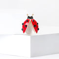 Cute Alloy Enamel Opal Ladybug Brooch Pin For Fashion Clothing view 2
