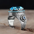 Women's Palace Style Embossed Ring, Baroque Luxury Statement Jewelry With Designer Look view 3