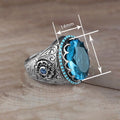 Women's Palace Style Embossed Ring, Baroque Luxury Statement Jewelry With Designer Look view 4