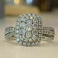 Women's Geometric Ring, Elegant Fashion Banquet Jewelry For Valentine's Day Engagement Wedding view 1