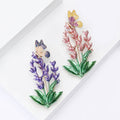 Alloy Enamel Lavender Butterfly Brooch Pin For Fresh Apparel Decoration view 2