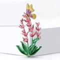 Alloy Enamel Lavender Butterfly Brooch Pin For Fresh Apparel Decoration view 4