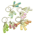 Glass Crystal Bottle Keychain Lucky Key Ring Gift view 5