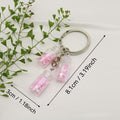 Glass Crystal Bottle Keychain Lucky Key Ring Gift view 2