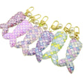 Metal Pearl Mermaid Tail Sequin Keychain Bag Charm Gift view 5