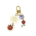 Metal Sunflower Rose Door Clasp Keychain Bag Charm view 5
