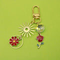 Metal Sunflower Rose Door Clasp Keychain Bag Charm view 1