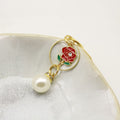 Zinc Alloy Rose Drop Oil Keychain Bag Charm Gift view 4