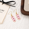 Sweet Pink Enamel Mother's Day Flower Envelope Heart Alloy Hook Drop Earrings view 3