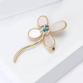 Luxury Alloy Abalone Shell Clover Brooch For Women's Clothing view 3