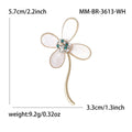 Luxury Alloy Abalone Shell Clover Brooch For Women's Clothing view 5