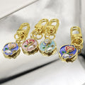 Zinc Alloy Monet Garden Flower Keychain Artistic Bag Charm view 4