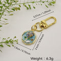 Zinc Alloy Monet Garden Flower Keychain Artistic Bag Charm view 2