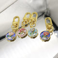 Zinc Alloy Monet Garden Flower Keychain Artistic Bag Charm view 3