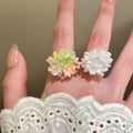 Colorful Flower Open Ring With Beach Vacation Design For Women view 4
