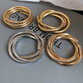 European Style Metal Twisted Spiral Swirl Bangle Minimalist Light Luxury Round Bracelet view 4