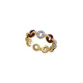Zircon Enamel Round Open Ring With French Vintage Design For Women view 5