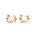French Style Faux Pearl C-Shaped Clip-on Earrings, Light Luxury Geometric Ear Cuff Jewelry view 5