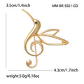 Alloy Enamel Hummingbird Music Note Brooch For Suit And Shawl Decoration view 4