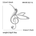 Alloy Enamel Hummingbird Music Note Brooch For Suit And Shawl Decoration view 6